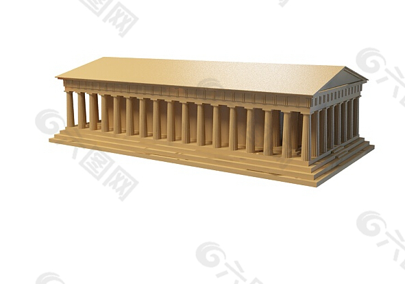 帕特农神庙3d模型