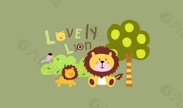 卡通可爱的小狮子壁纸图片