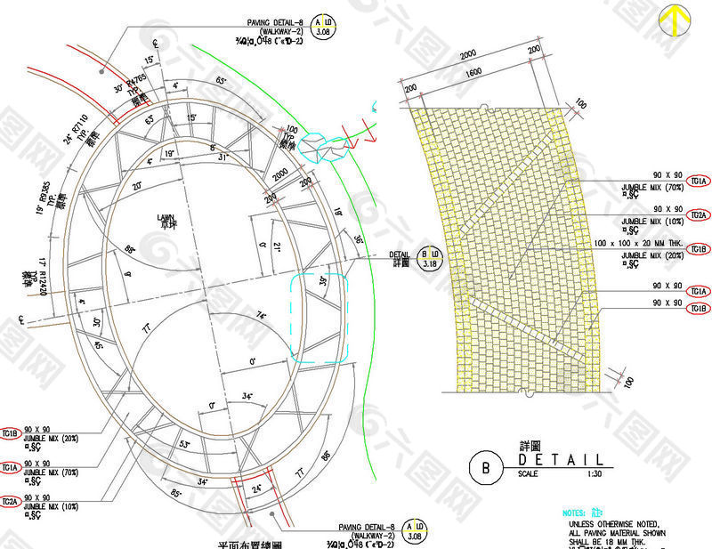 岭南新世纪家园建筑详图CAD素材