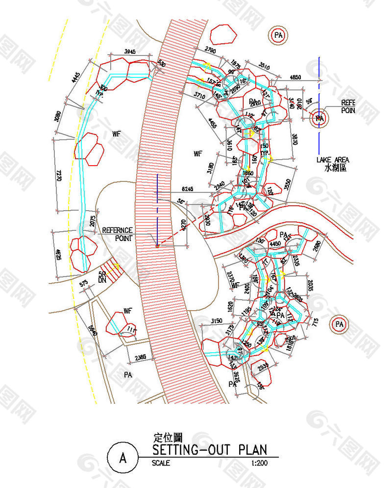 南湖半岛cad景观图纸素材