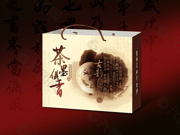 中国风茶叶包装手提袋礼盒设计
