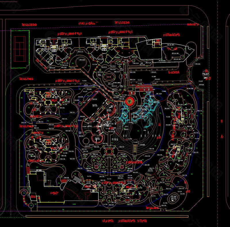 深圳中海华庭园林cad图纸素材