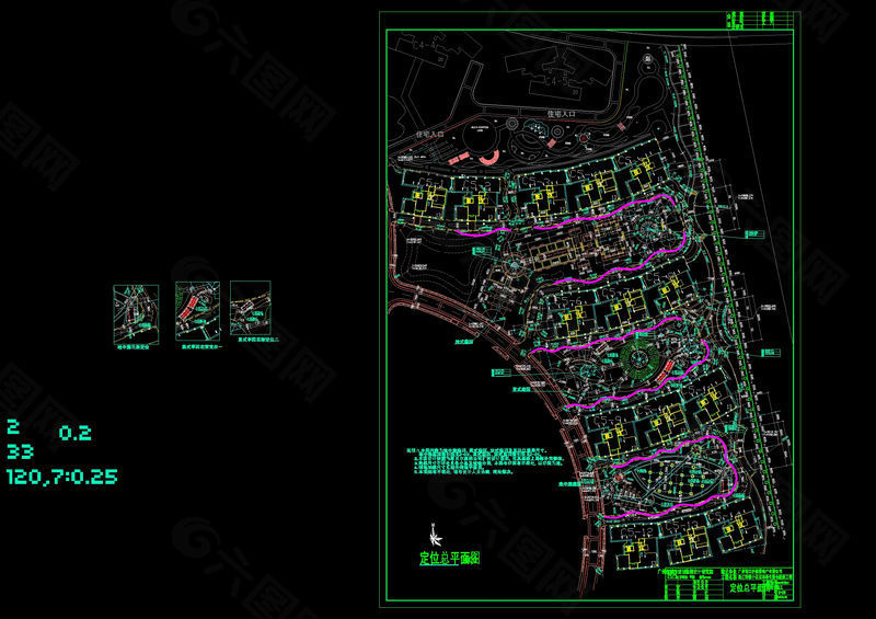 珠江帝景园林cad景观图纸