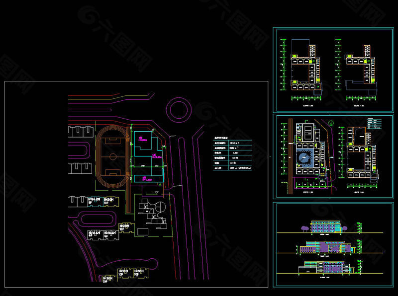 小学建筑图(总图)cad图纸