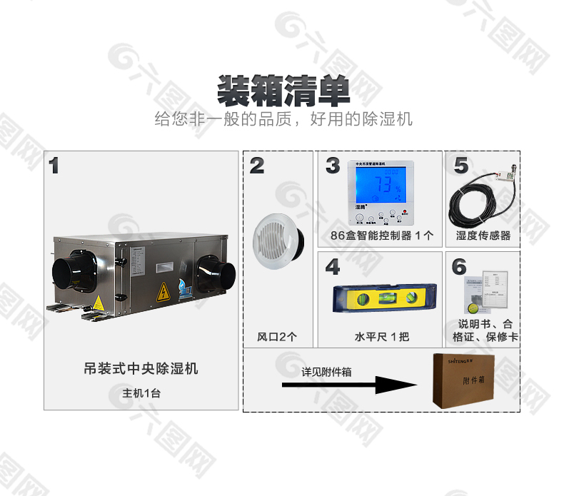 天猫详情页产品清单介绍 装箱清单