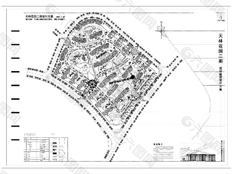 天林花园CAD图纸