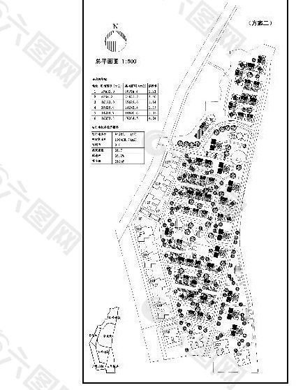 小区建筑总平面图cad