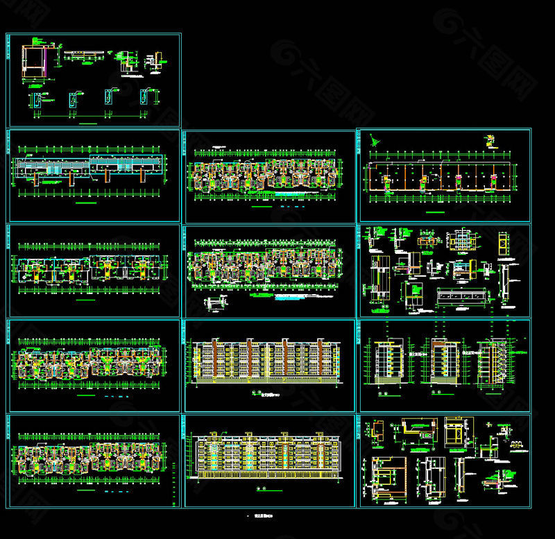 小高层建筑全套cad图纸