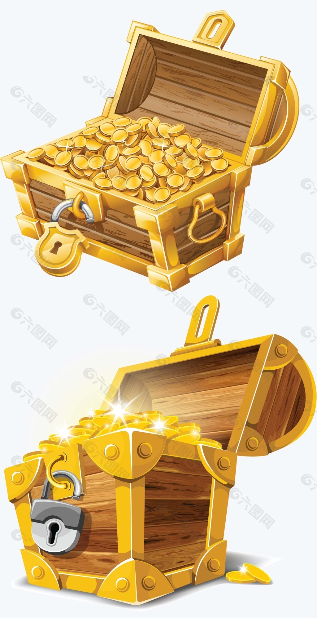 金币宝箱财富平面广告素材免费下载 图片编号 六图网