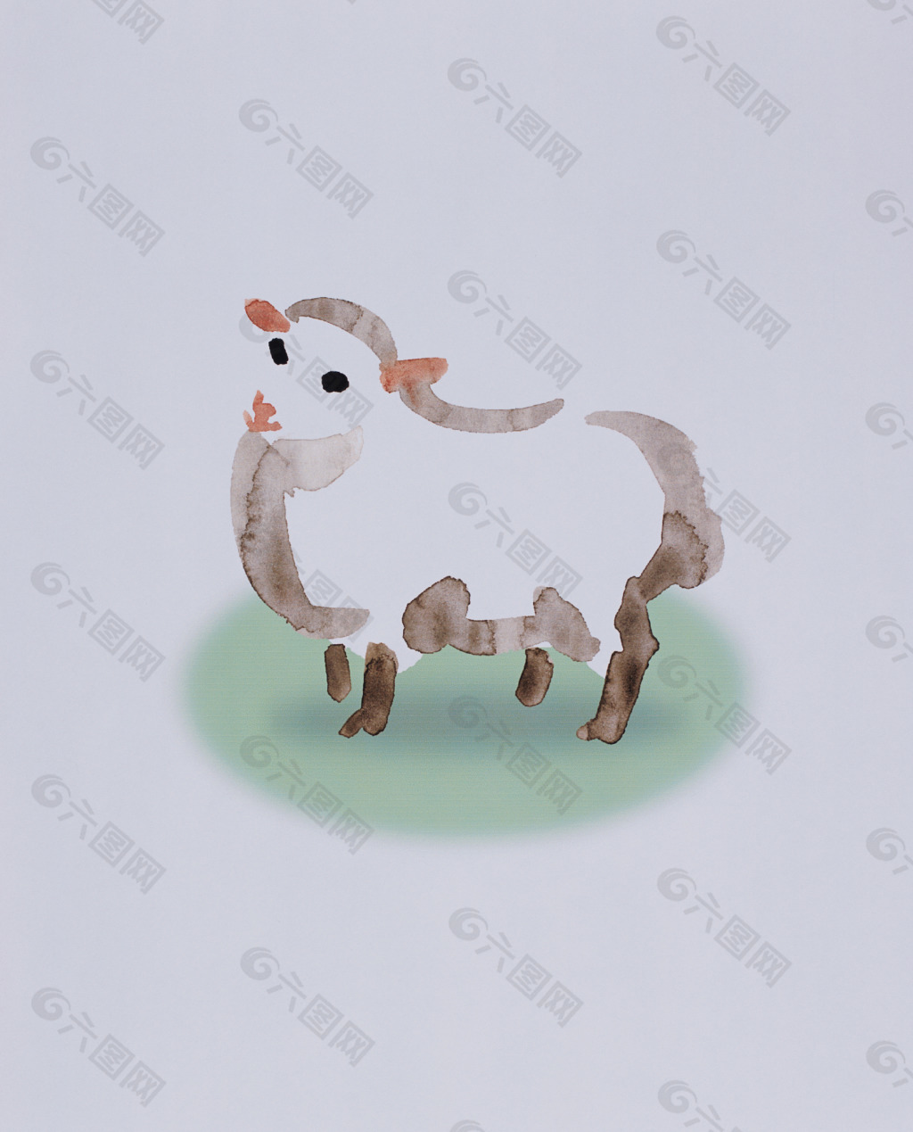 绘画羊