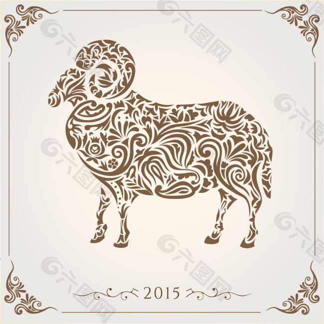 2015羊年矢量素材EPS