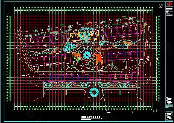 某小区网格放线总平面