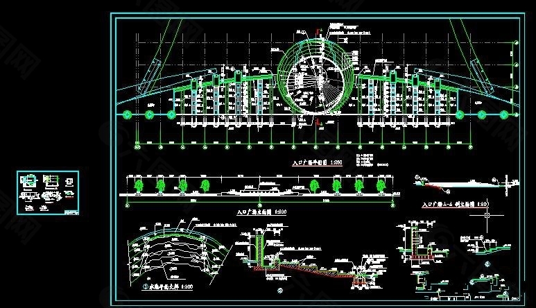 入口广场施工详图
