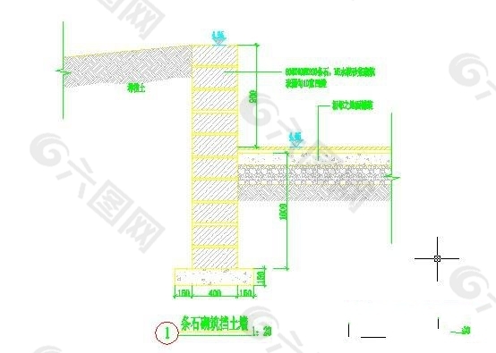 条石砌筑挡土墙施工图