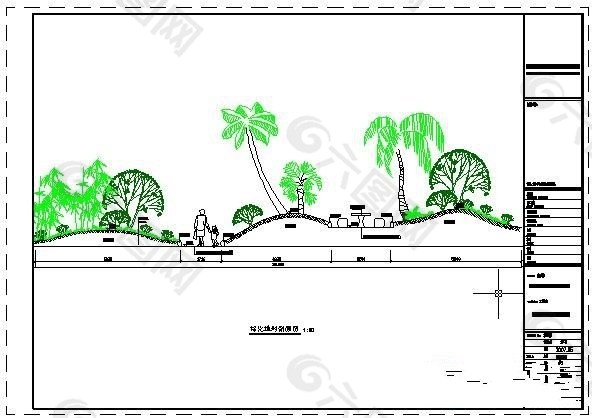 绿化地形剖面图
