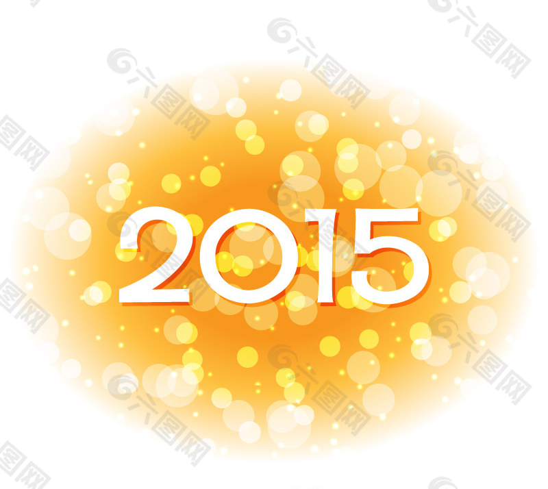 2015橙色光晕背景矢量素材