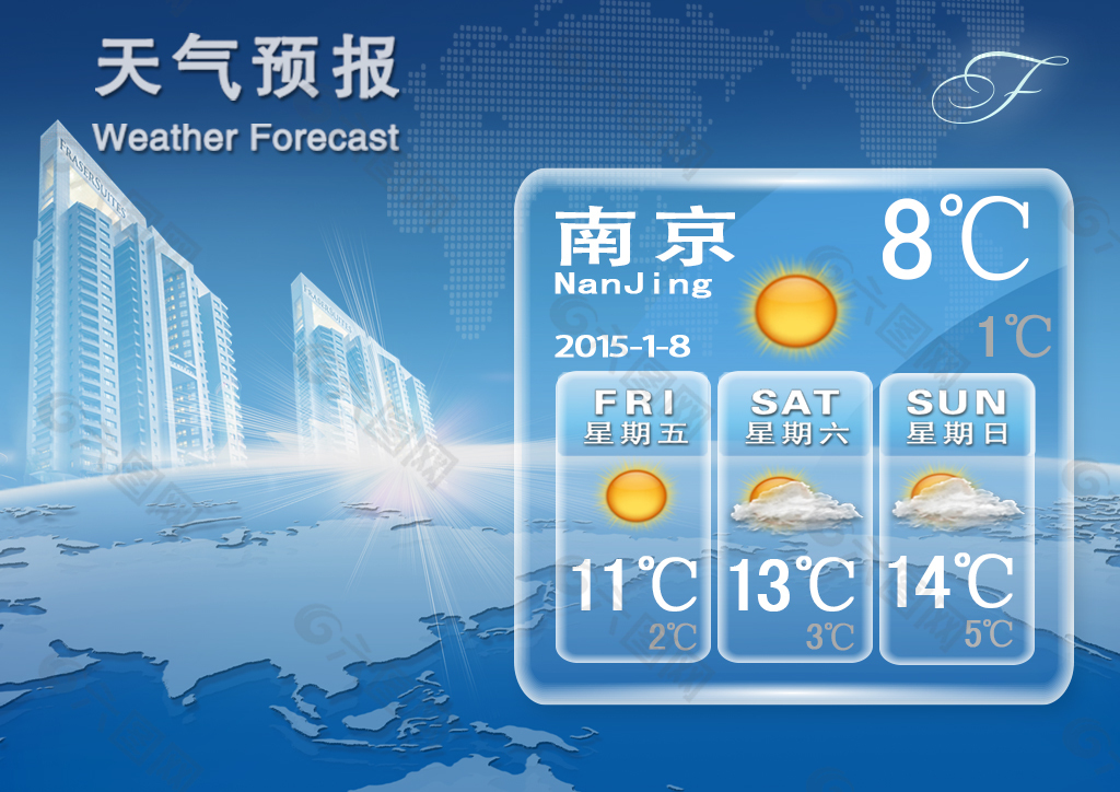 天气预报商场广告设计