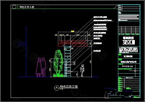 特色花架立面