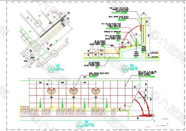 水景墙施工图
