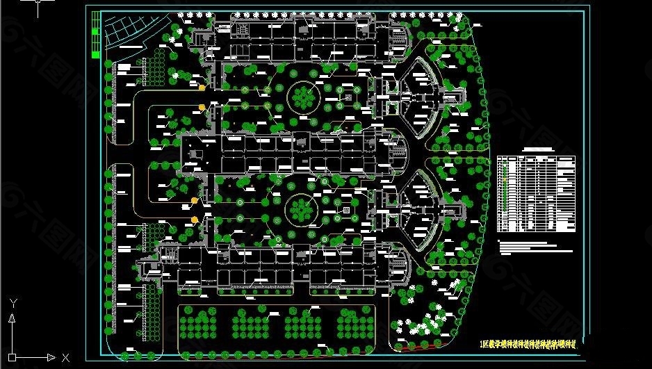 校园绿化种植平面图