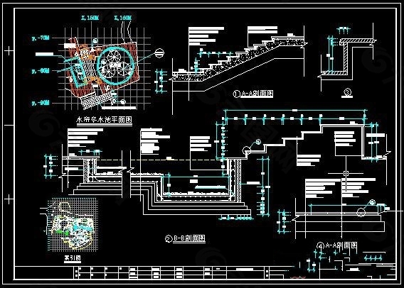水帘亭水池施工图