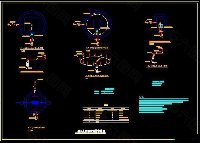 春江花月商业街喷泉给排水详图