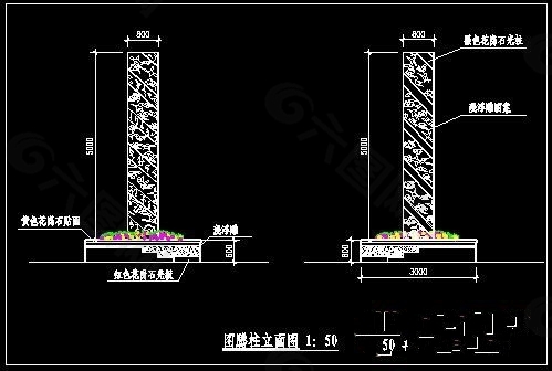 图腾柱立面图