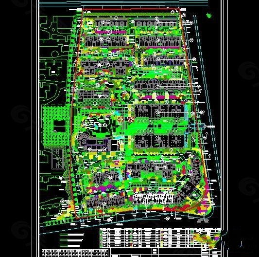 某花园小区绿化施工图