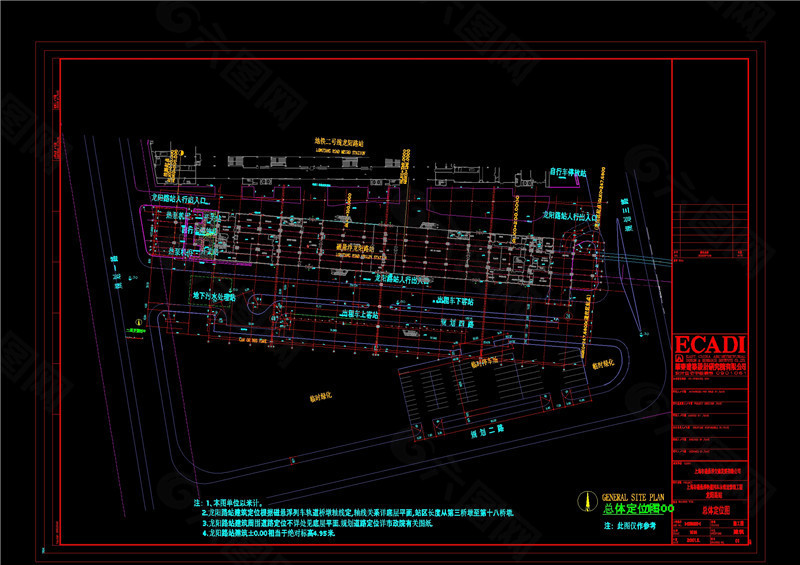 浮龙阳路站cad图纸