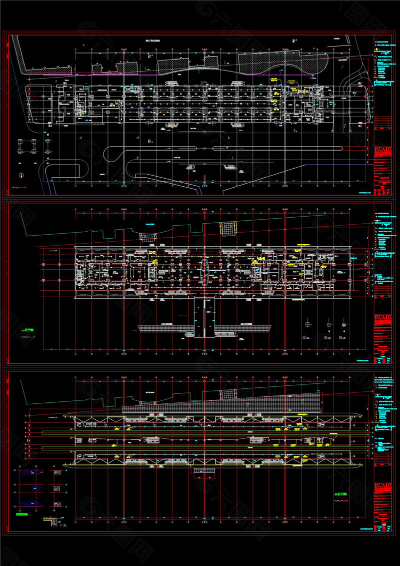 车站设计建筑cad图纸