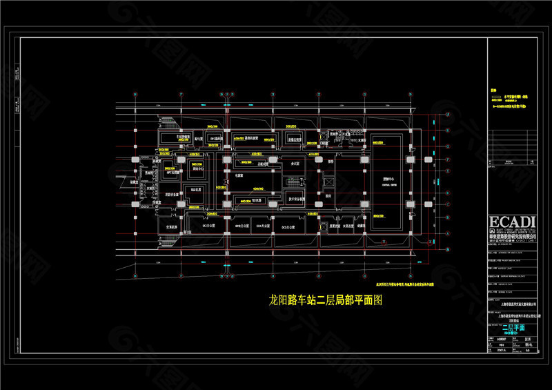 龙阳路站建筑cad图纸