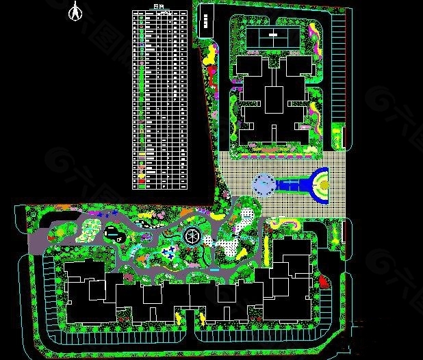 小区绿化规划图