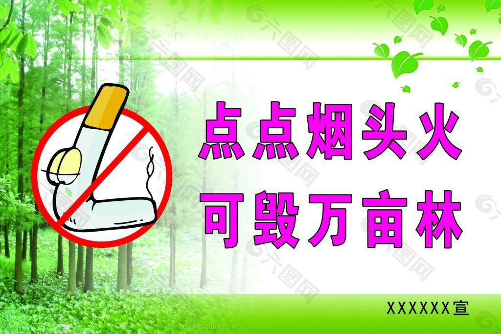 森林防火宣传标语牌