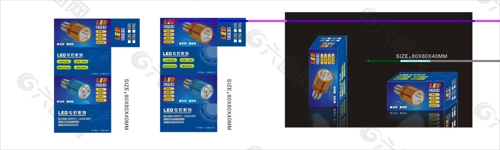 电动车灯包装