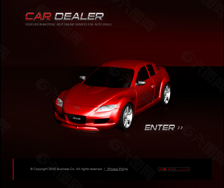 汽车行业网站flash网站模板