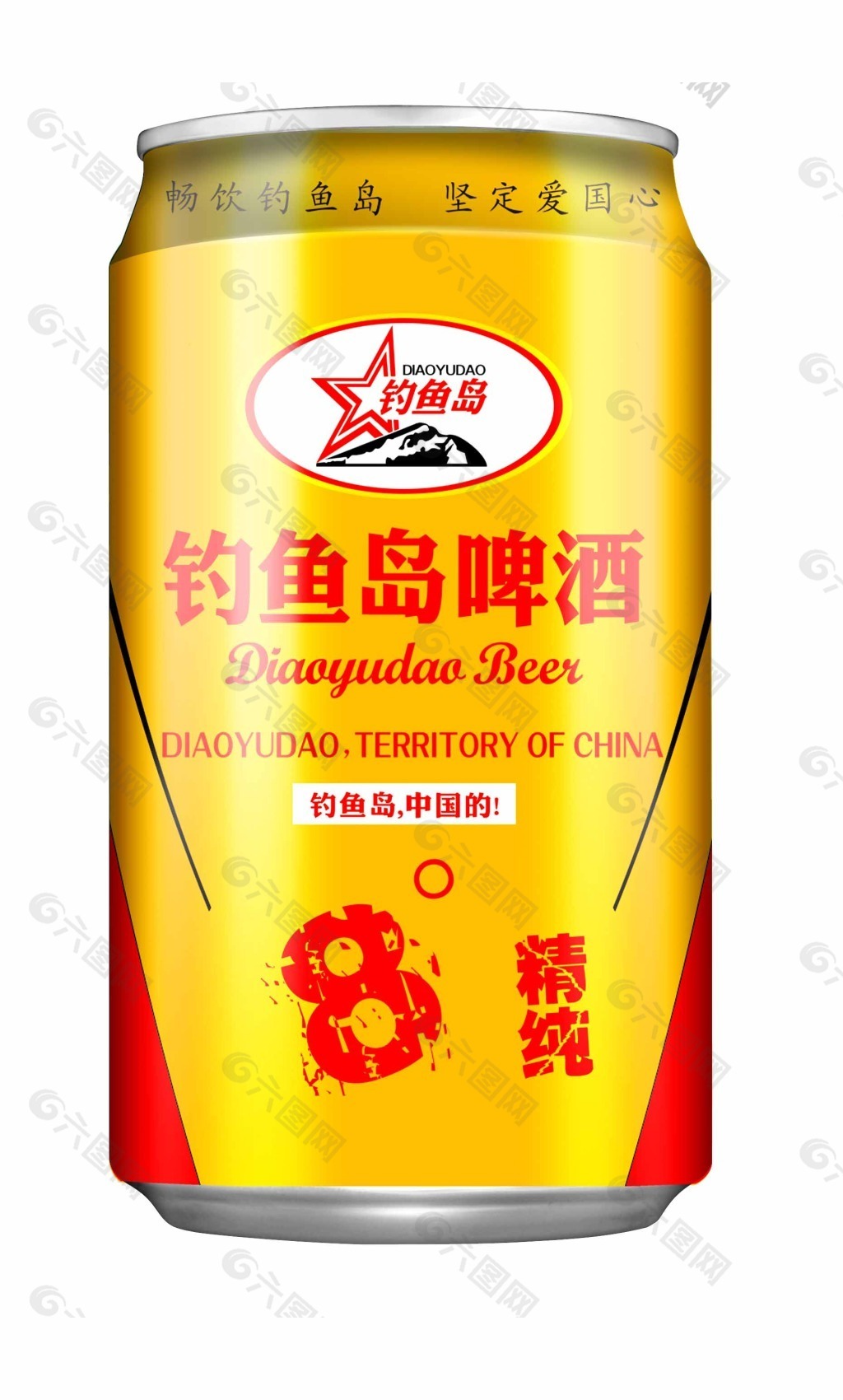 钓鱼岛啤酒精纯8度330ml