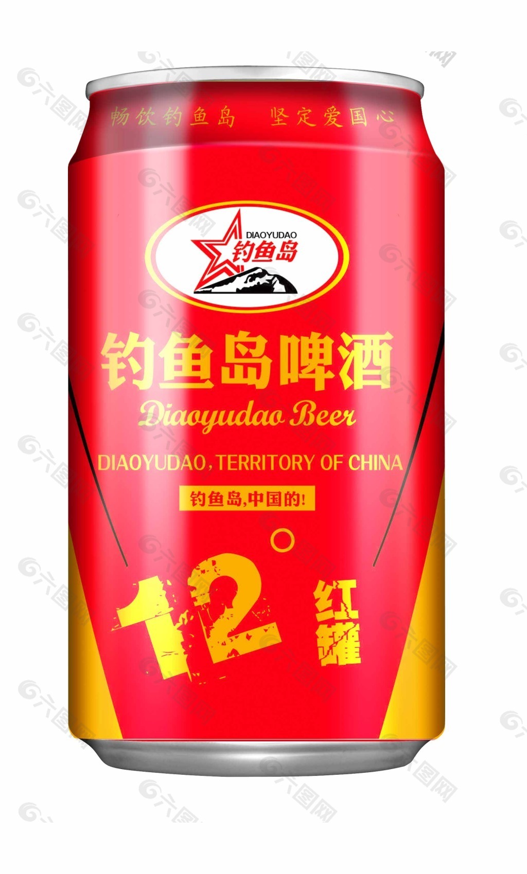 钓鱼岛啤酒红罐12度330ml