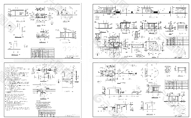 门卫建筑cad图纸