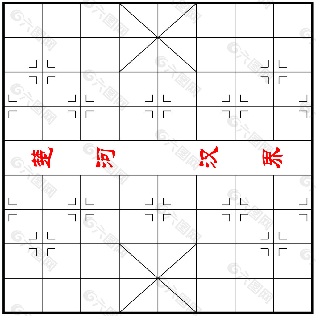 原创象棋盘矢量图