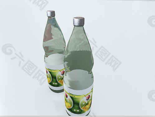 玻璃瓶3d模型下载