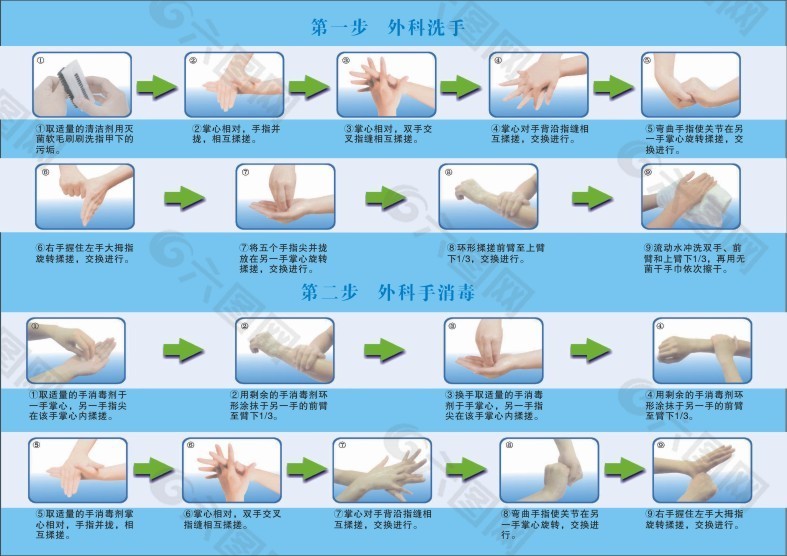 洗手步骤图