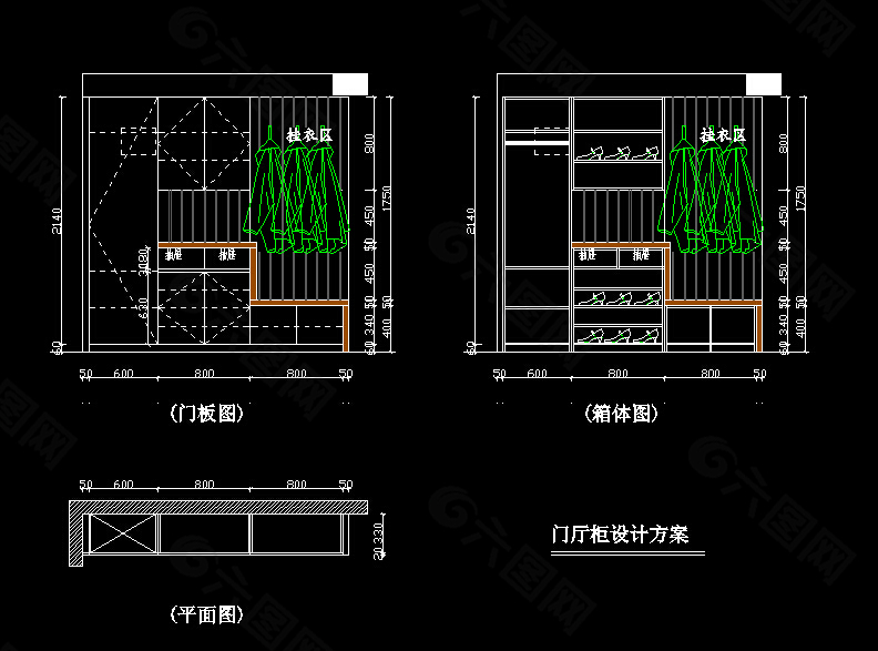 简约风格橱柜设计方案cad文件下载