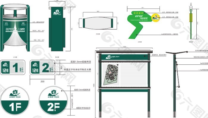 广告指示牌cdr矢量素材