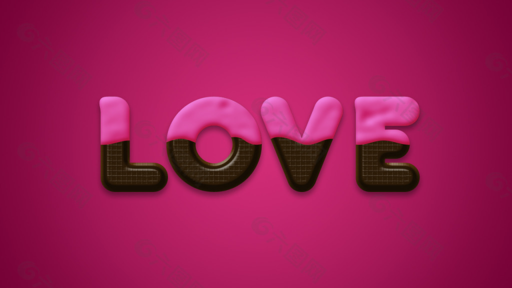 爱情LOVE艺术字设计
