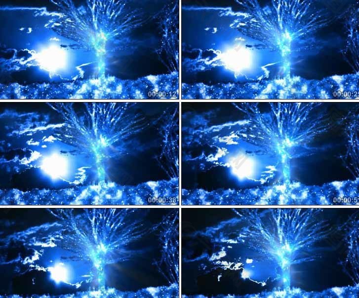 蓝色梦幻粒子闪耀舞台LED背景视频素材