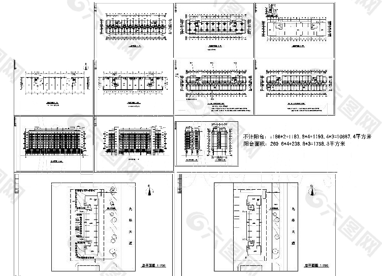 单身公寓cad图纸