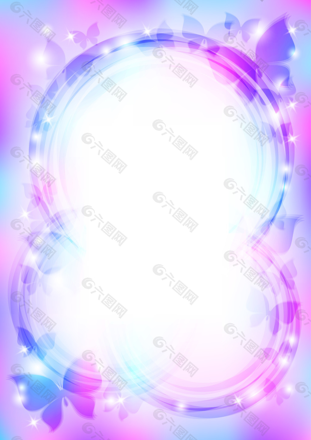 梦幻 粉紫色矢量图