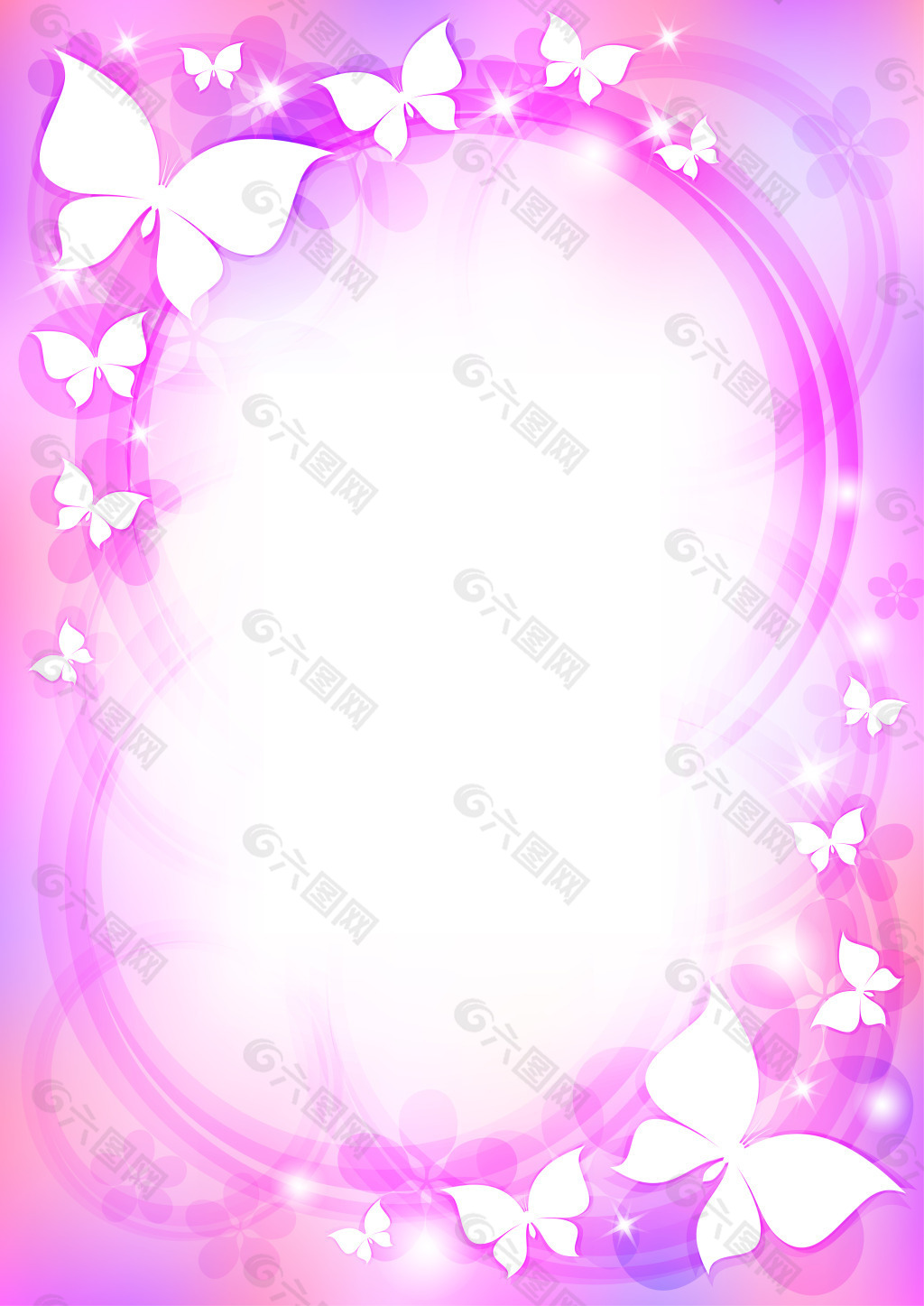 梦幻 粉紫色矢量图
