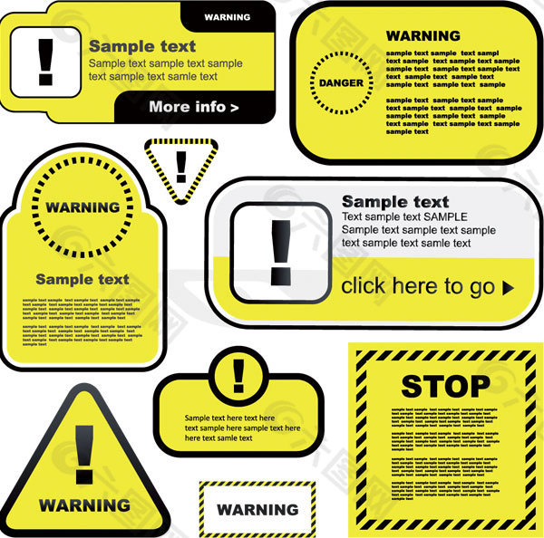 警示语图标矢量素材