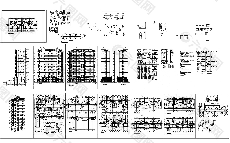 住宅楼建施图cad